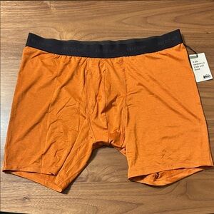 REI Men's Vibrant Orange Boxer Briefs Size Large